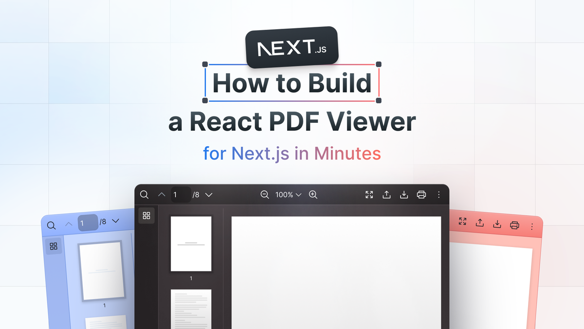 Article on how to build a React PDF Viewer for Next.js in minutes