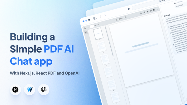 🔥 Building a Simple PDF AI Chat app with Next.js, React PDF Kit and OpenAI 💬